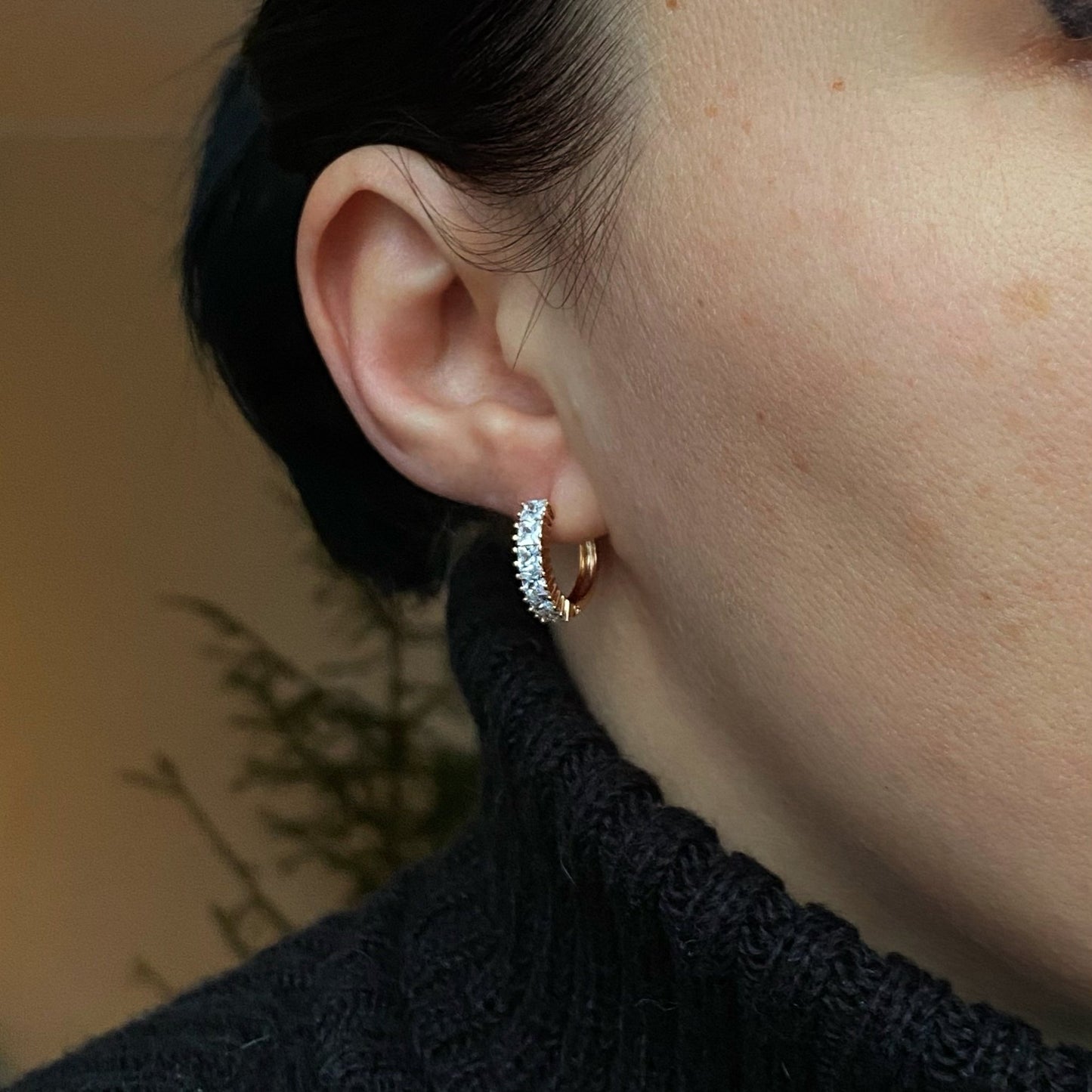 Apzeltīti riņķīšu auskari