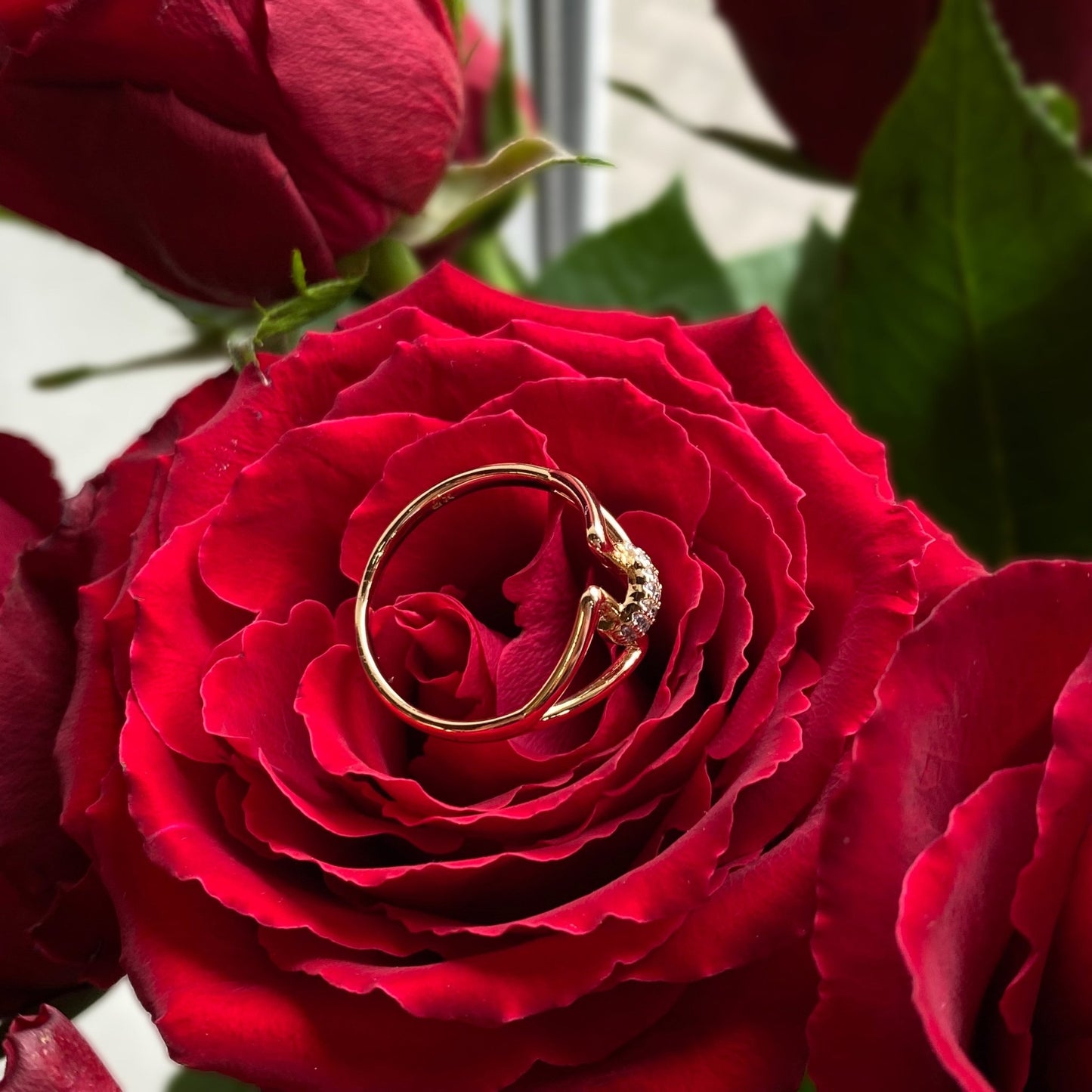 Apzeltīts gredzens “Lidija”