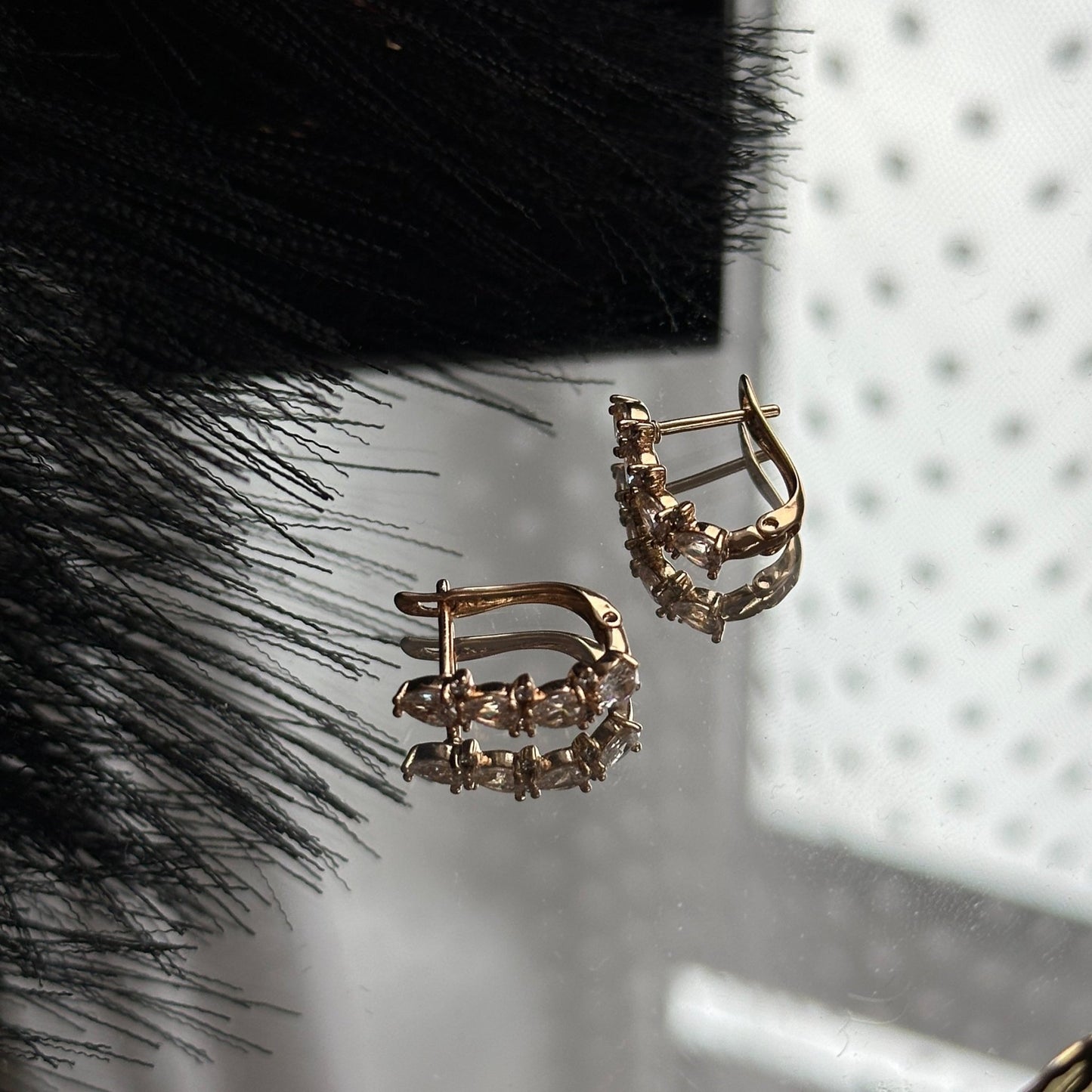 Crystal Drop – Apzeltīti auskari ar cirkonijiem – apzeltītas rotaslietas | Tavas Rotas