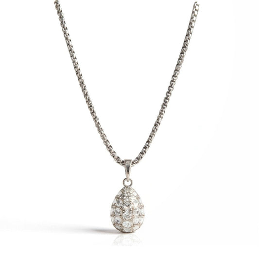 Apsudrabota kaklarota ar lāses kulonu un cirkonijiem - 18k - apzeltita - rotas