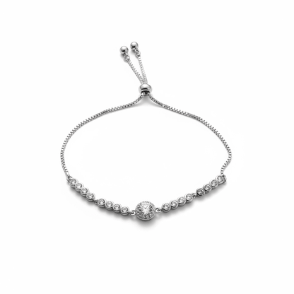 Apsudrabota regulējama rokasspradze ar apaļu kristālu - 18k - apzeltita - rotas