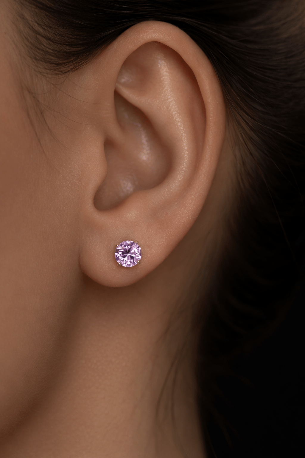 Apzeltītas nagliņas ar rozā kristālu - 18k - apzeltita - rotas