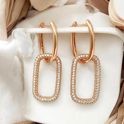 Apzeltīti auskari ar noņemamu piekariņu