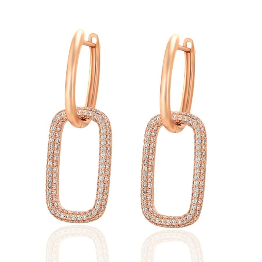 Apzeltīti auskari ar noņemamu piekariņu