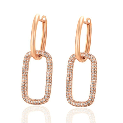 Apzeltīti auskari ar noņemamu piekariņu