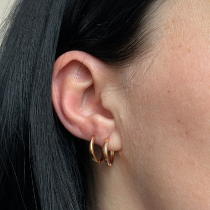 Apzeltīti klasiskie riņķīši - 18k - apzeltita - rotas