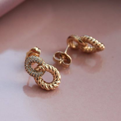 APZELTĪTI NAGLIŅU AUSKARI