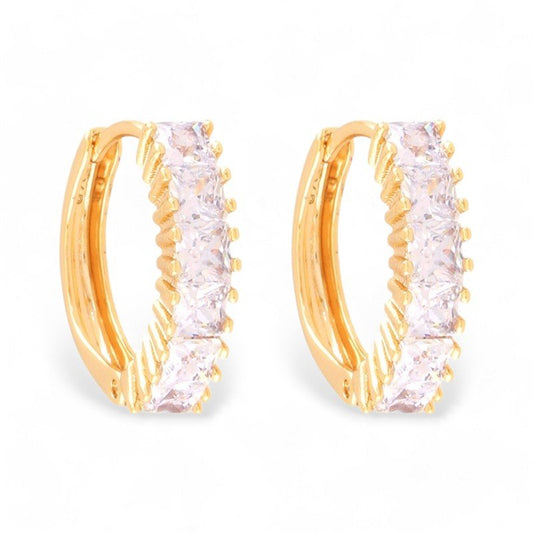 Apzeltīti riņķīšu auskari