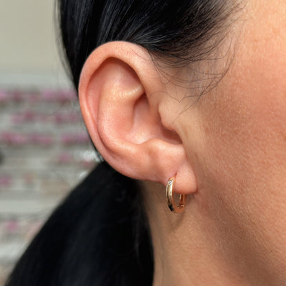 Apzeltīti riņķīšu auskari ar cirkoniju - 18k - apzeltita - rotas