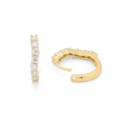 Aurora Diamond Hoops – 18K apzeltīti riņķīšu auskari - 18k - apzeltita - rotas