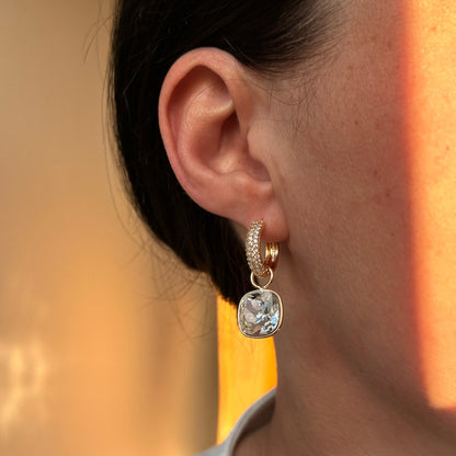 Apzeltīti auskari - Auskari ar noņemamu piekariņu (Vairākas krāsas) - 11