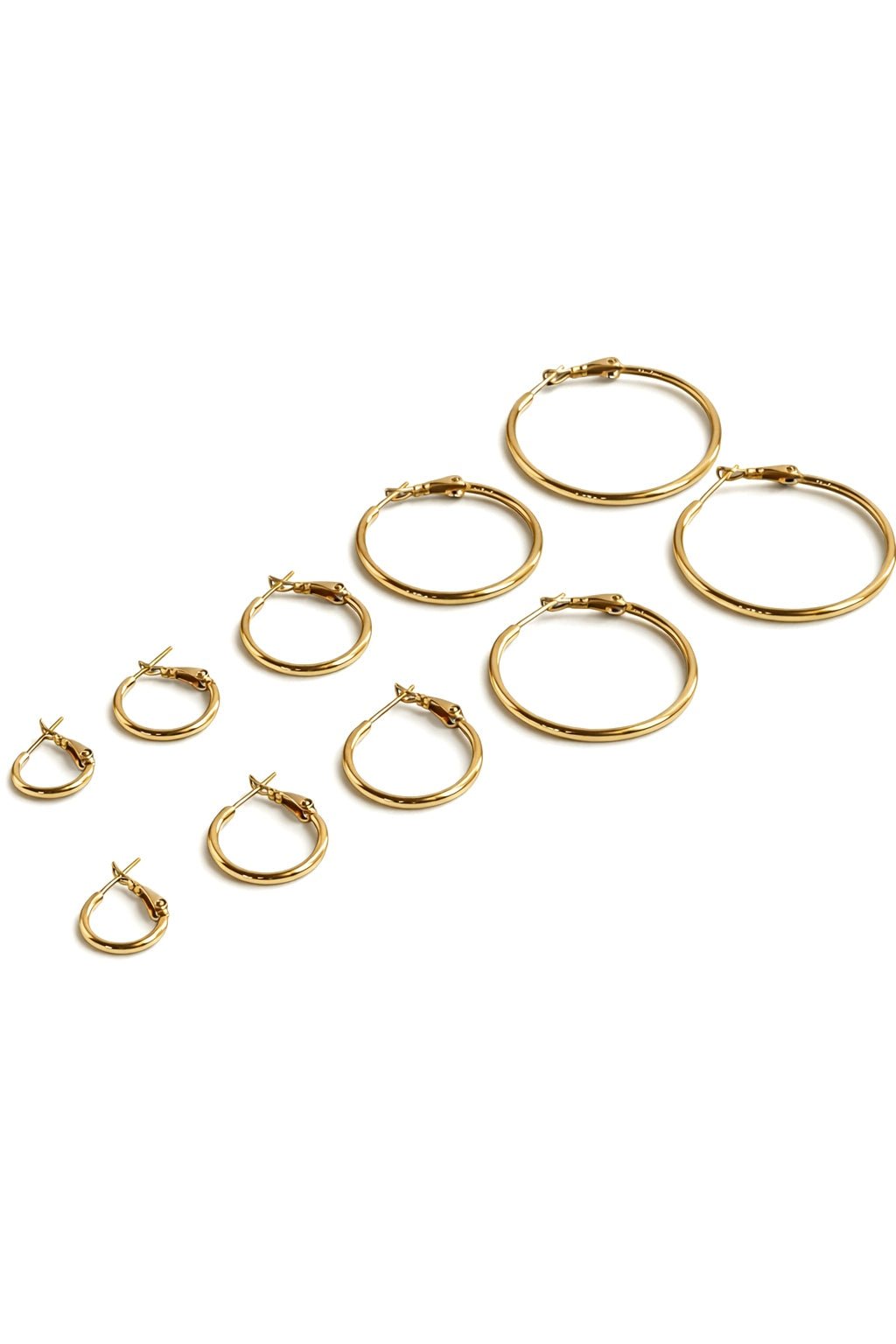 Bella Gold – sieviešu apzeltīti riņķīšu auskari - 18k - apzeltita - rotas