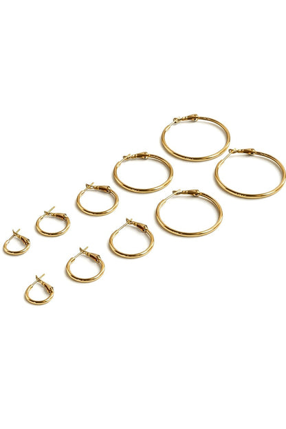 Bella Gold – sieviešu apzeltīti riņķīšu auskari - 18k - apzeltita - rotas