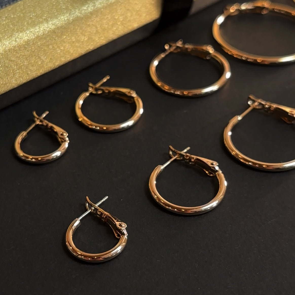 Bella Gold - Women's Gold - Plated Hoop Earrings 18k Gold Earrings Bella Gold Earrings Classic Hoop Earrings