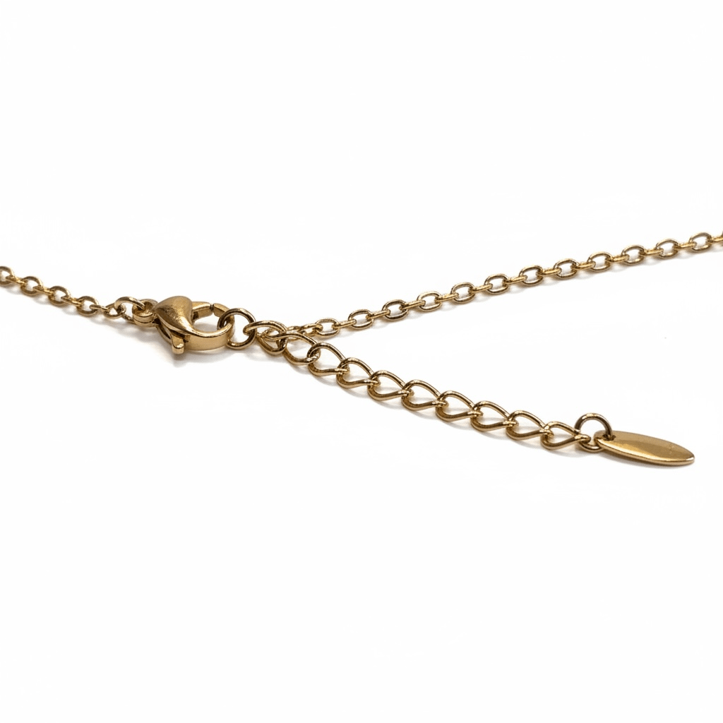 Black Teardrop – 18k apzeltīta kaklarota ar melnu kristālu - 18k - apzeltita - rotas