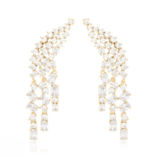  - Crystal Cascade – garie kristālu auskari - 1