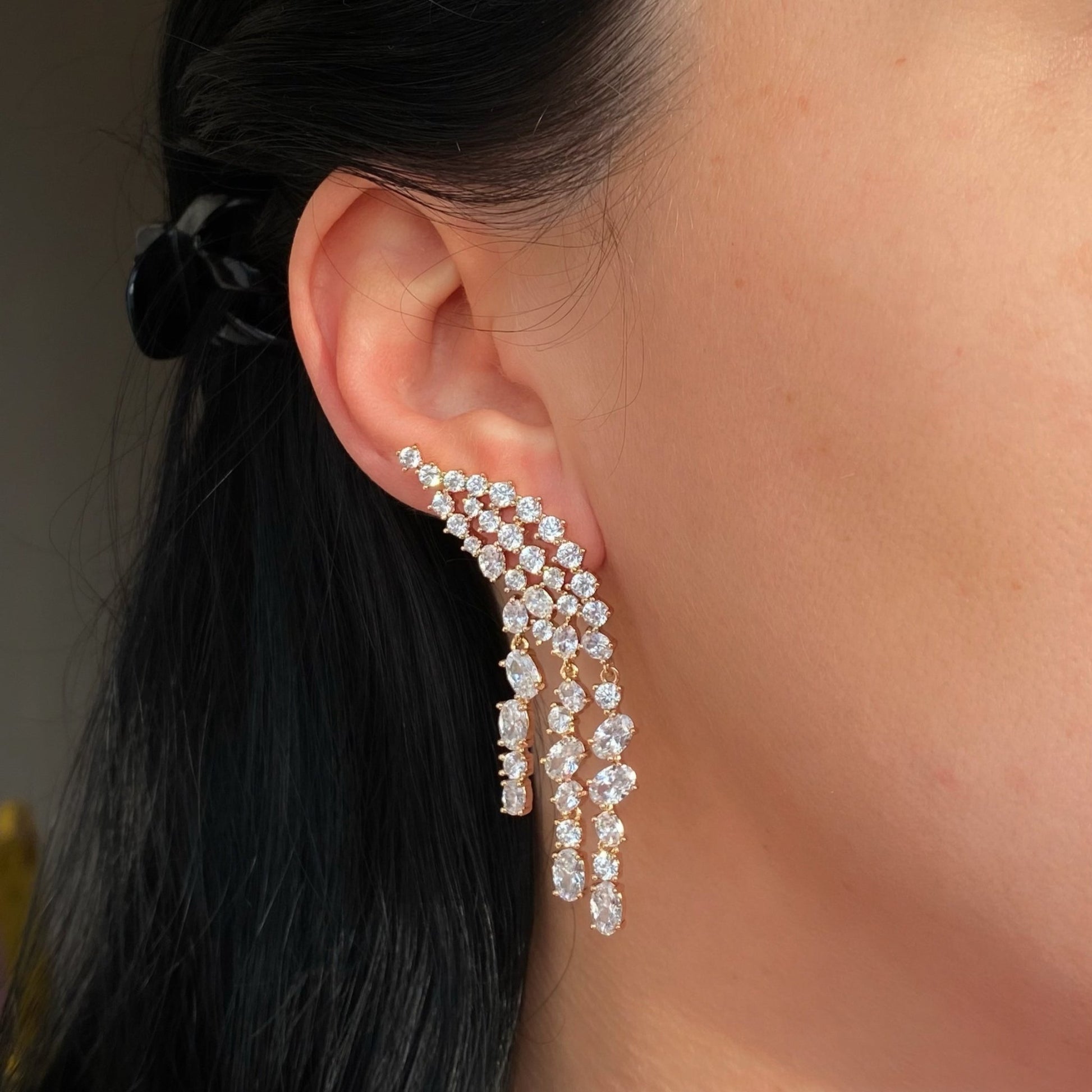  - Crystal Cascade – garie kristālu auskari - 2