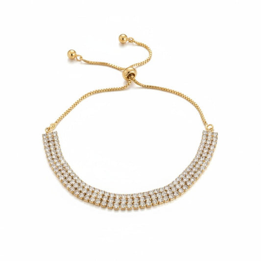 Delicate Grace – Apzeltīta rokassprādze ar cirkonijiem – apzeltītas rotaslietas | Tavas Rotas