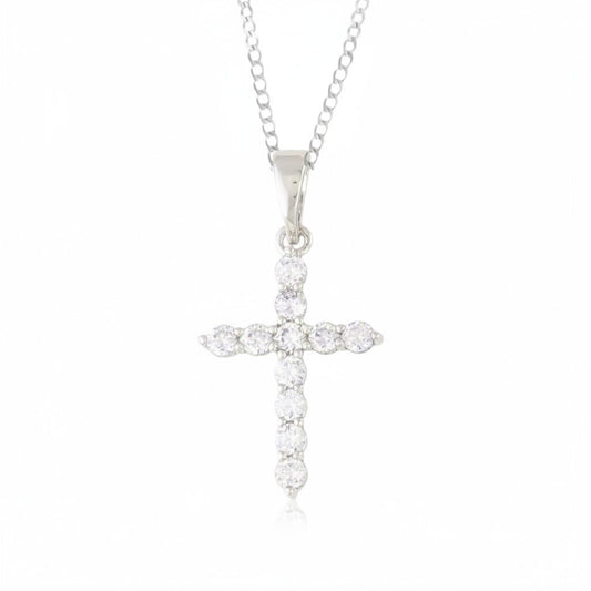 Éclat Cross – kaklarota ar cirkonija krustu - 18k - apzeltita - rotas