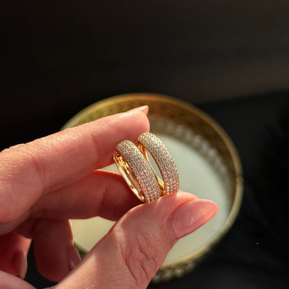  - Glam Pavé – Izteiksmīgi riņķīšu auskari - 3