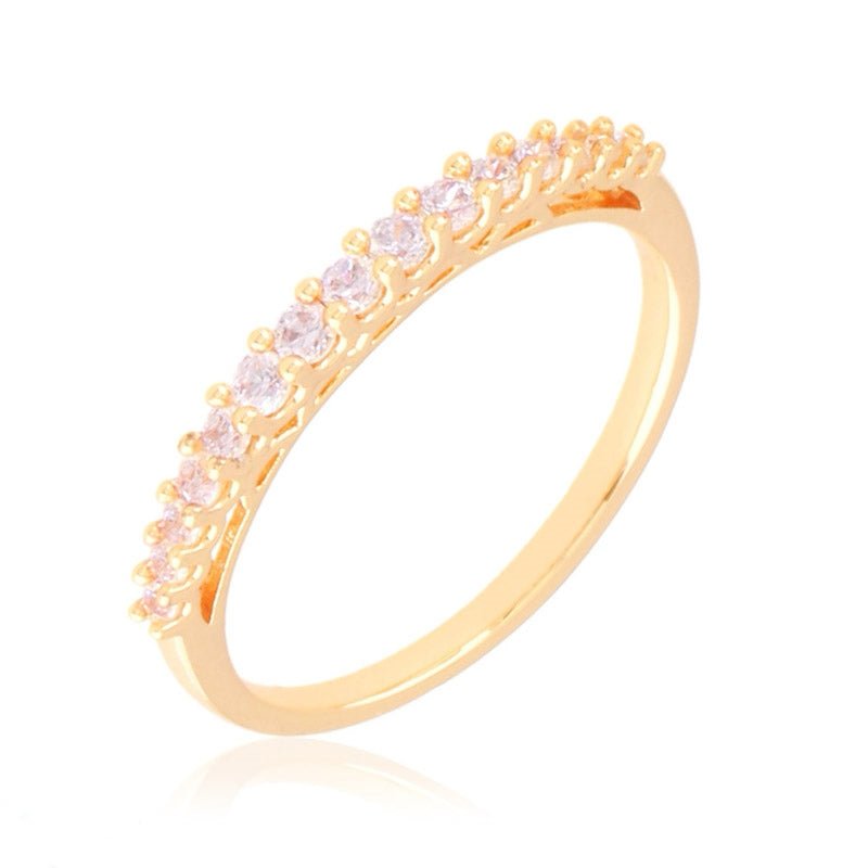 GOLD PLATED RING WITH FINE ZIRCONSengagement ringsGold plated ring