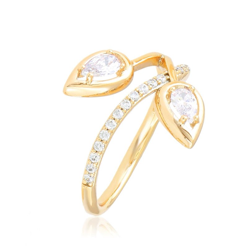 GOLD PLATED RING WITH FLOWERSGold Plated ringswomens rings