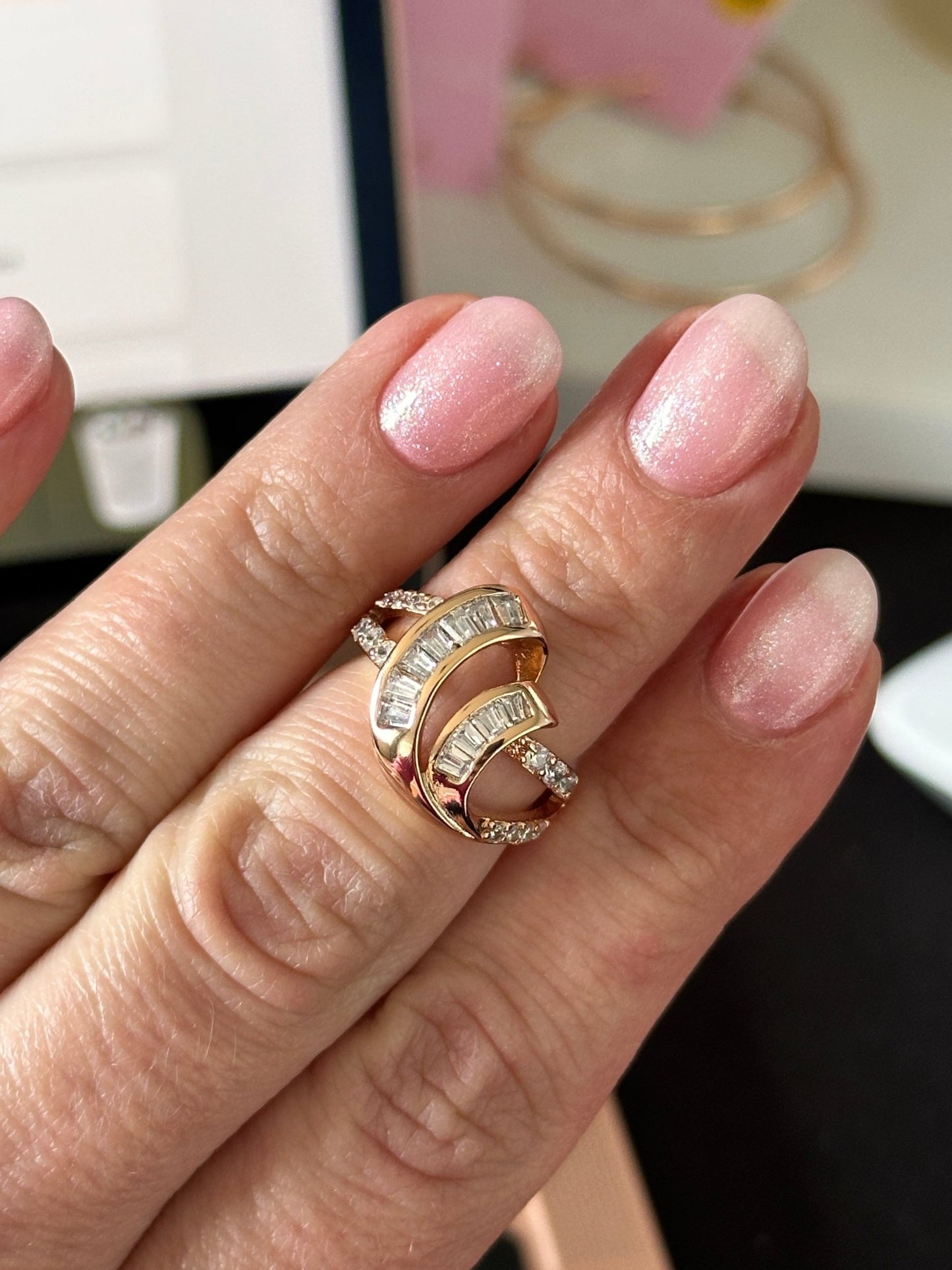 Gredzens 16mm apzeltītas rotaslietas sievietēm