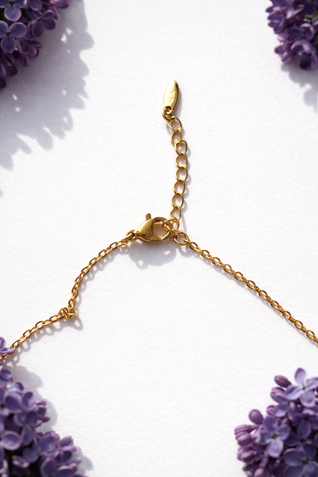 Apzeltīta kājas ķēdīte ar lapiņām