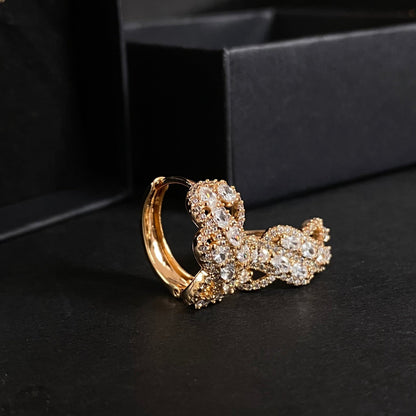 Royal Shine – Apzeltīti auskari ar ovāliem cirkonijiem – apzeltītas rotaslietas | Tavas Rotas