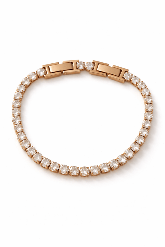 Tenisa rokassprādze ar cirkonijiem - 18k - apzeltita - rotas